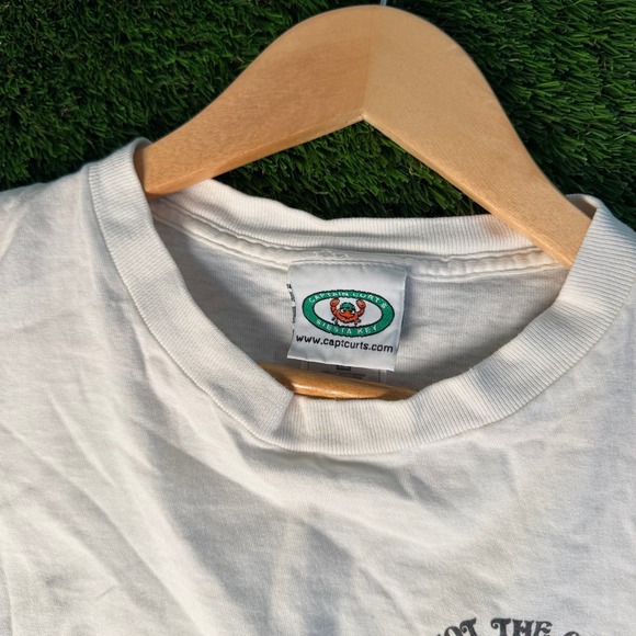 Captain Curt's Siesta Key Florida Crab & Oyster Bar White Graphic T-Shirt XXL - Picture 3 of 6